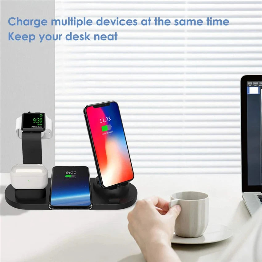 Wireless Charger for iPhone 17-12 & AirPods, Qi Certified Multi-Device Pad Tidesmit