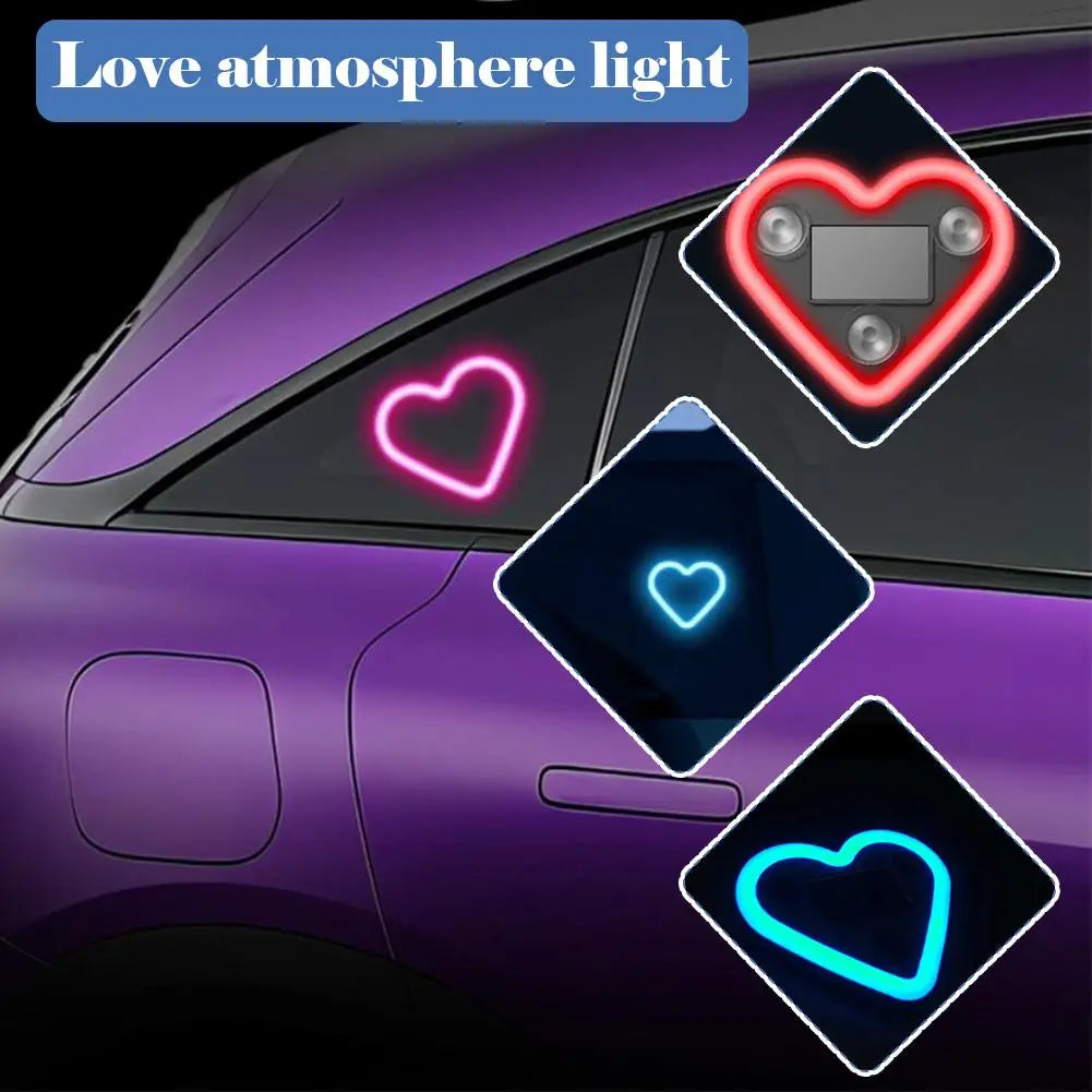 Solar Heart LED Interior Light - Wireless Ambient Atmosphere Lamp Tidesmit