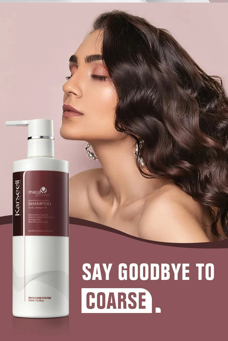 Karseell 500ml Argan Oil Shampoo Herbal Extract Moisturizing Smooth Shampoo for Dry and Damaged Hair