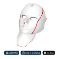 7 Color LED Facial Mask with Neck Light for Skin Rejuvenation Therapy Massage Cushion No box USB Tidesmit