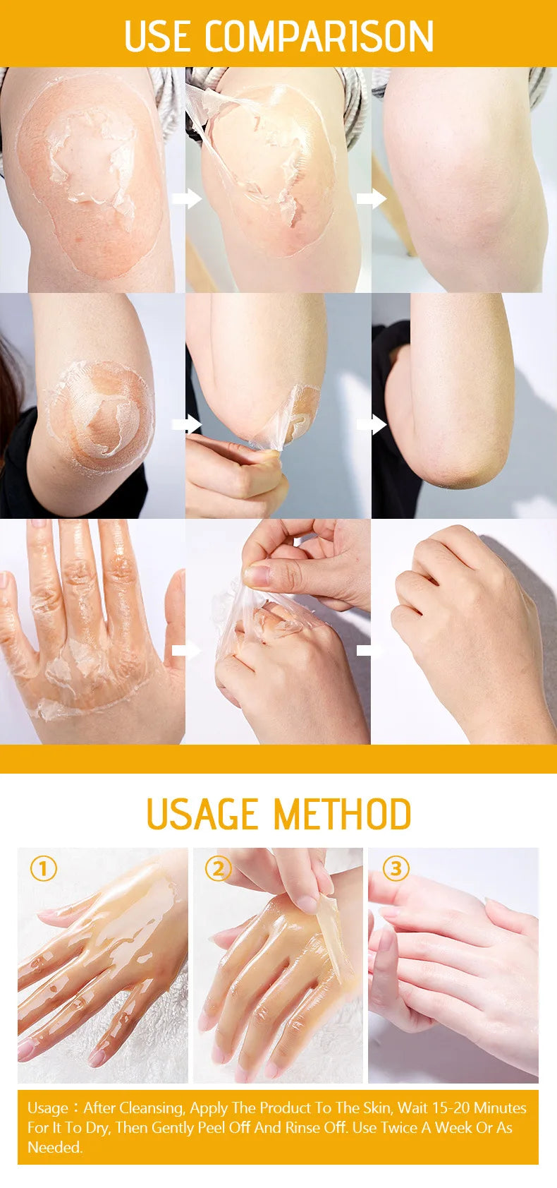 Yellow Peeling Oil for Dark Skin - Professional Exfoliating Treatment Scrubs Treatments Tidesmit