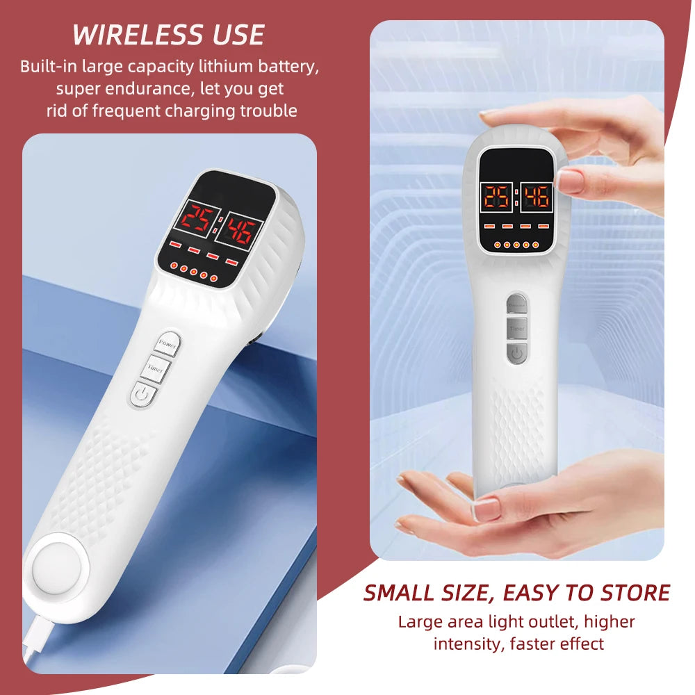 650nm+808nm Portable Face Body Red Light Infrared Beauty Device Skin Rejuvenation Muscle Joint Body Fatigue Relief Health Care