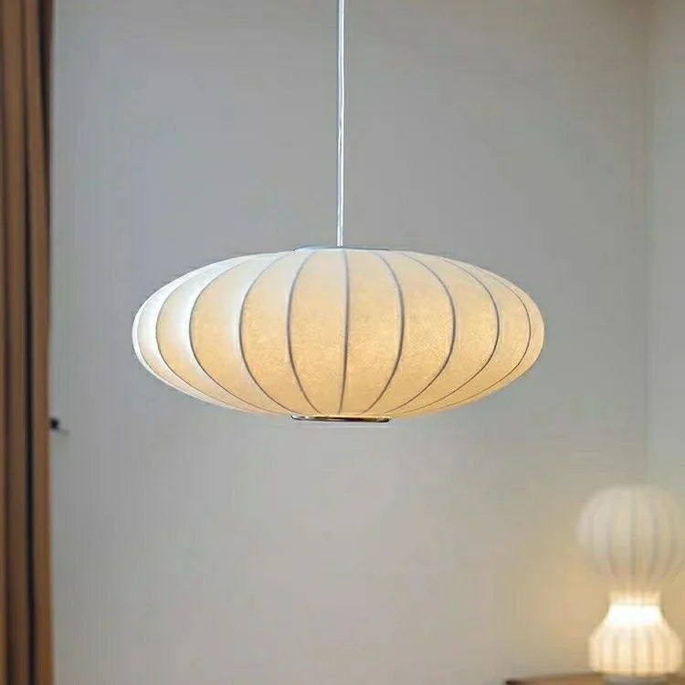 Wabi-Sabi Silk Pendant Lamp | Handmade Japanese Minimalist Lighting Tidesmit