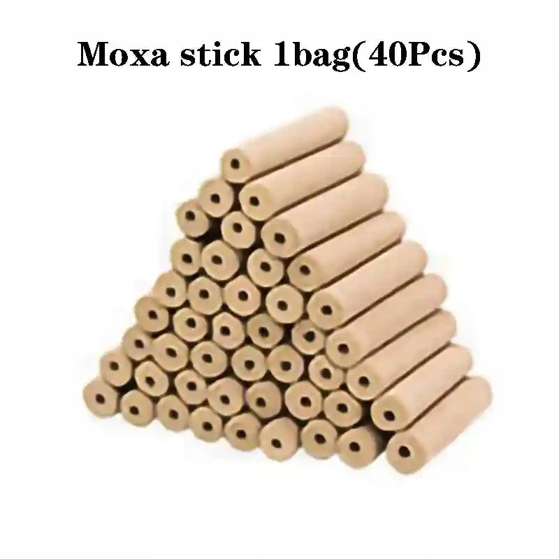 Portable Thermal Moxibustion Pot for Targeted Muscle Relief - Tidesmit Massage Roller Moxa 1 bag(40Pcs) Tidesmit