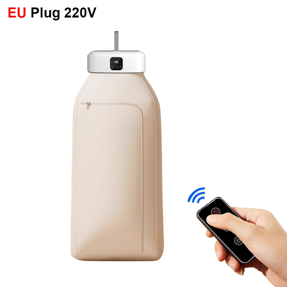 Folding electric dryer with EU 220V plug and handheld remote