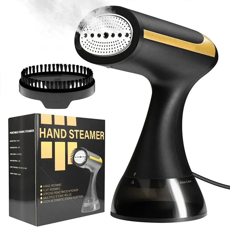 Tidesmit 1500W handheld garment steamer showing foldable design features for compact home and travel fabric care