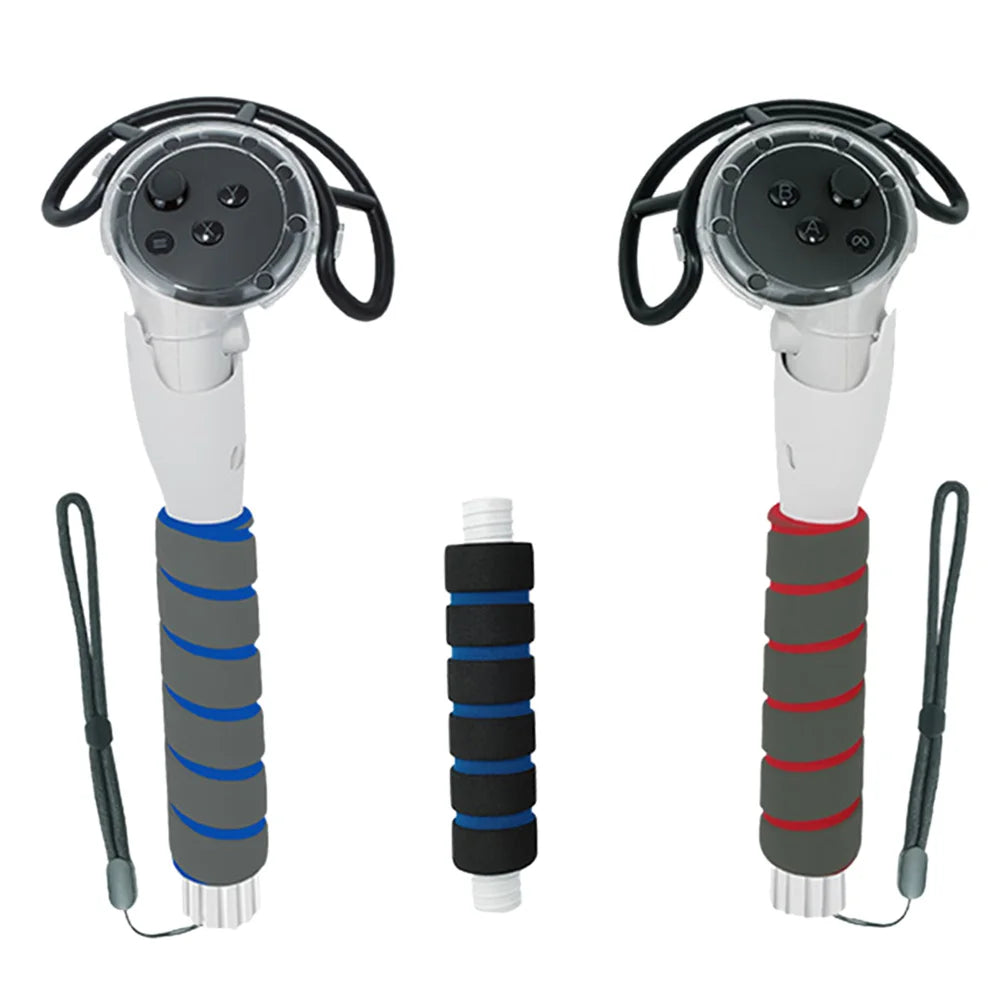 Meta Quest 3 VR Controller Grips - 3-in-1 Ergonomic Extended Handle Set Tidesmit