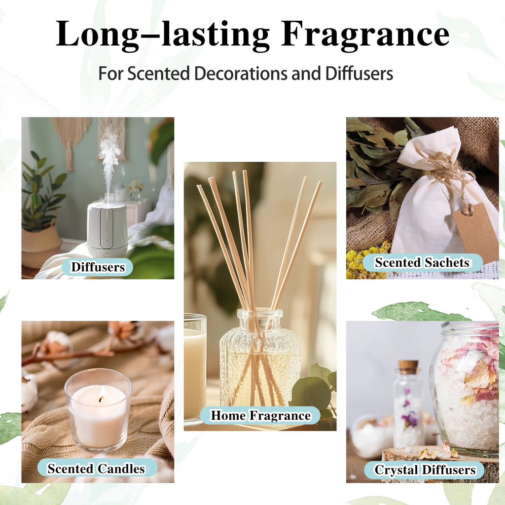 EUQEE Fragrance Essential Oil 10ml Floral Series Lavender Manuka Vanilla Rose Ylang Ylang Jasmine Geranium Chamomile Neroli Oil