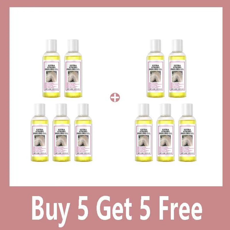 Yellow Peeling Oil for Dark Skin - Salon-Quality 100ml Exfoliating Treatment Scrubs Treatments 10 pcs Tidesmit