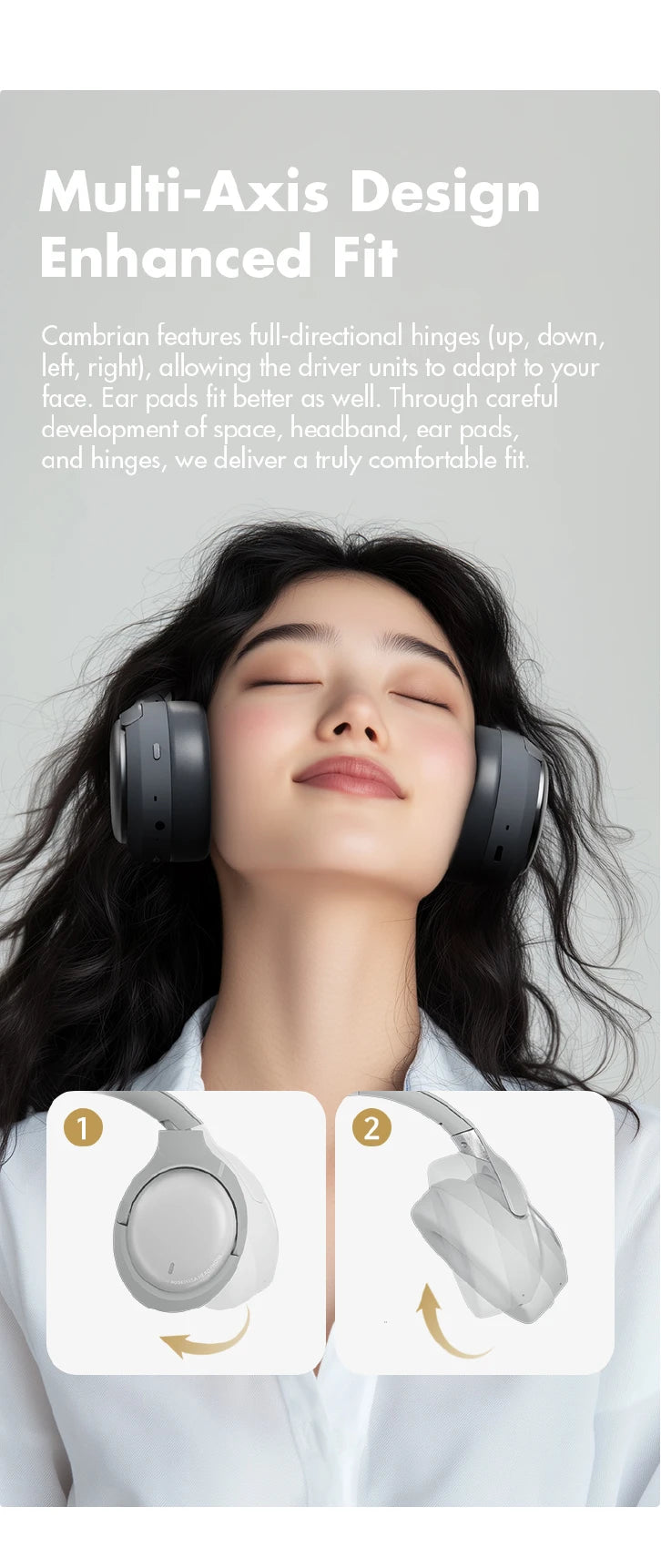 Tidesmit Wireless Headphones with Active Noise Cancellation - Over-Ear Tidesmit