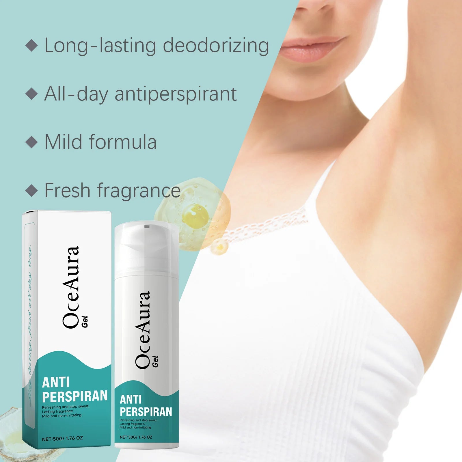 Tidesmit natural underarm odor cream and antiperspirant stick for long-lasting sweat control and fresh scent.
