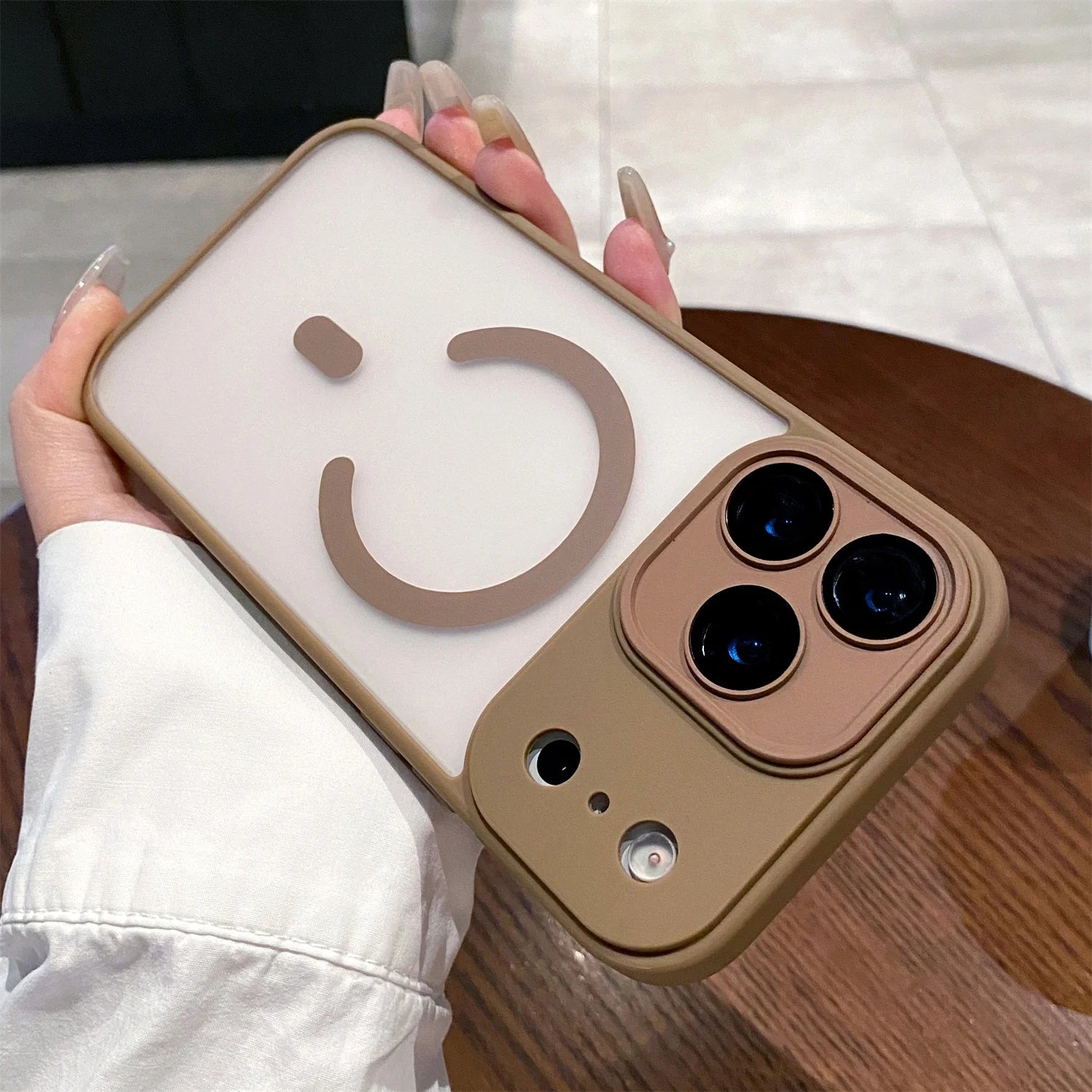Magnetic Phone Case for iPhone 17 with Lens Protection and Slim Bumper Desert Gold Tidesmit