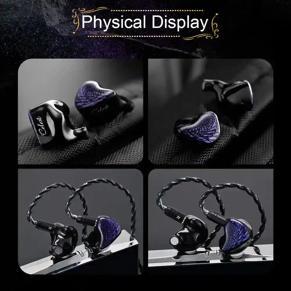 HiFi In-Ear Monitors: 10mm LCP Driver Wired Studio Grade Earphones Tidesmit