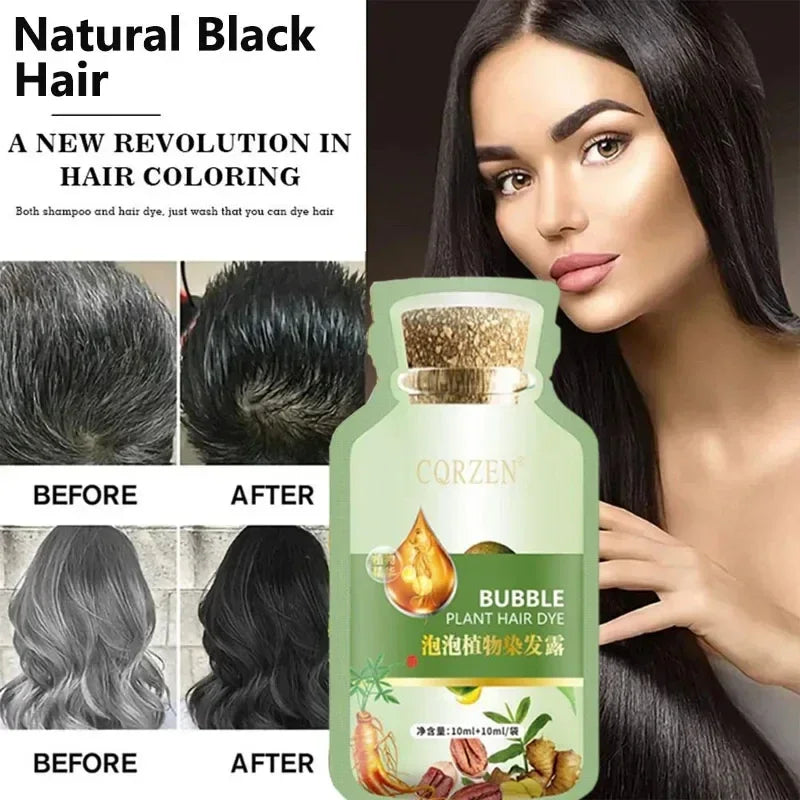 Hair Color Shampoo Cover Gray Hair 5 Minutes Change Hair Color Non-Irritating Hair Dye Shampoo DIY Fashion Hair Color Hair Care