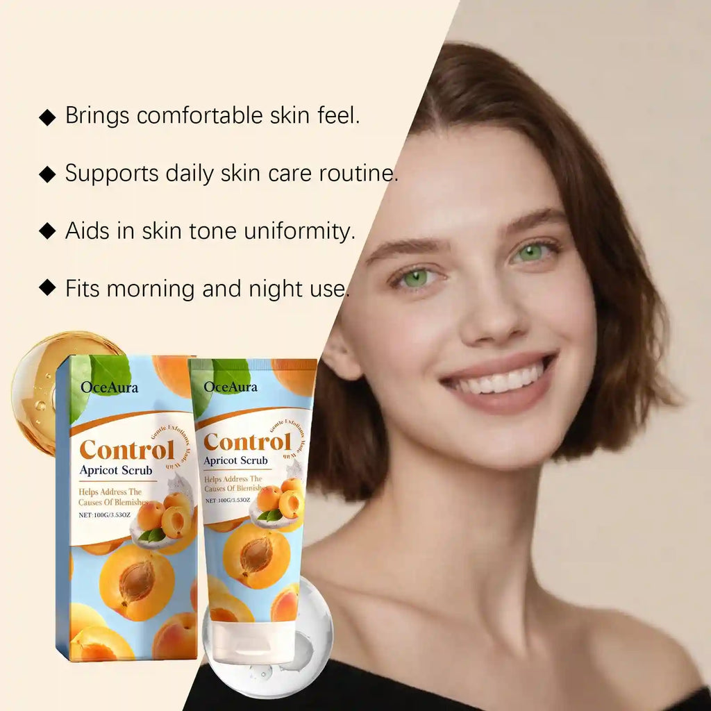 Exfoliating Apricot Facial Scrub - Professional Smooth Skin Care 100g Scrubs Treatments Tidesmit