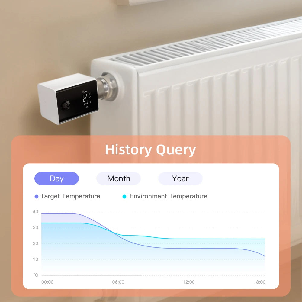 AVATTO ZigBee 3.0 Smart Thermostat Radiator Actuator,TRV Thermostatic Valve Controller Support Tuya Alexa Google Home Alice