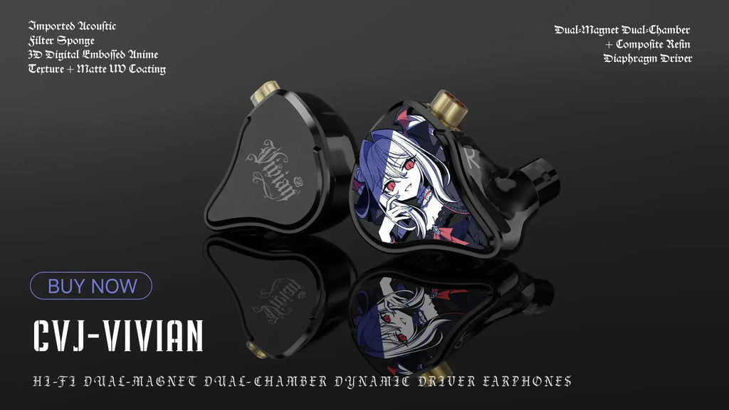 CVJ Mermaid 2 IEM Earphones | Dynamic Driver 2-Pin by Tidesmit Tidesmit
