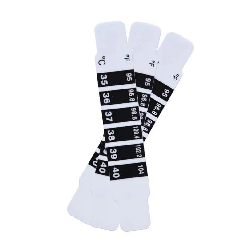 10Pcs Forehead Head Strip Thermometer Water Milk Thermometer Fever Body Baby Child Kid Test Temperature Sticker Baby Care