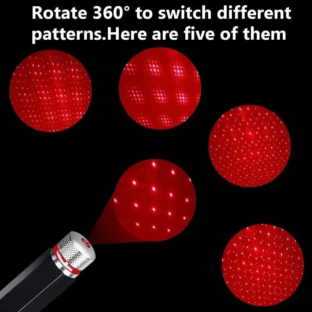 LED Car Roof Star Projector - Portable USB Galaxy Light for Auto Interiors Tidesmit