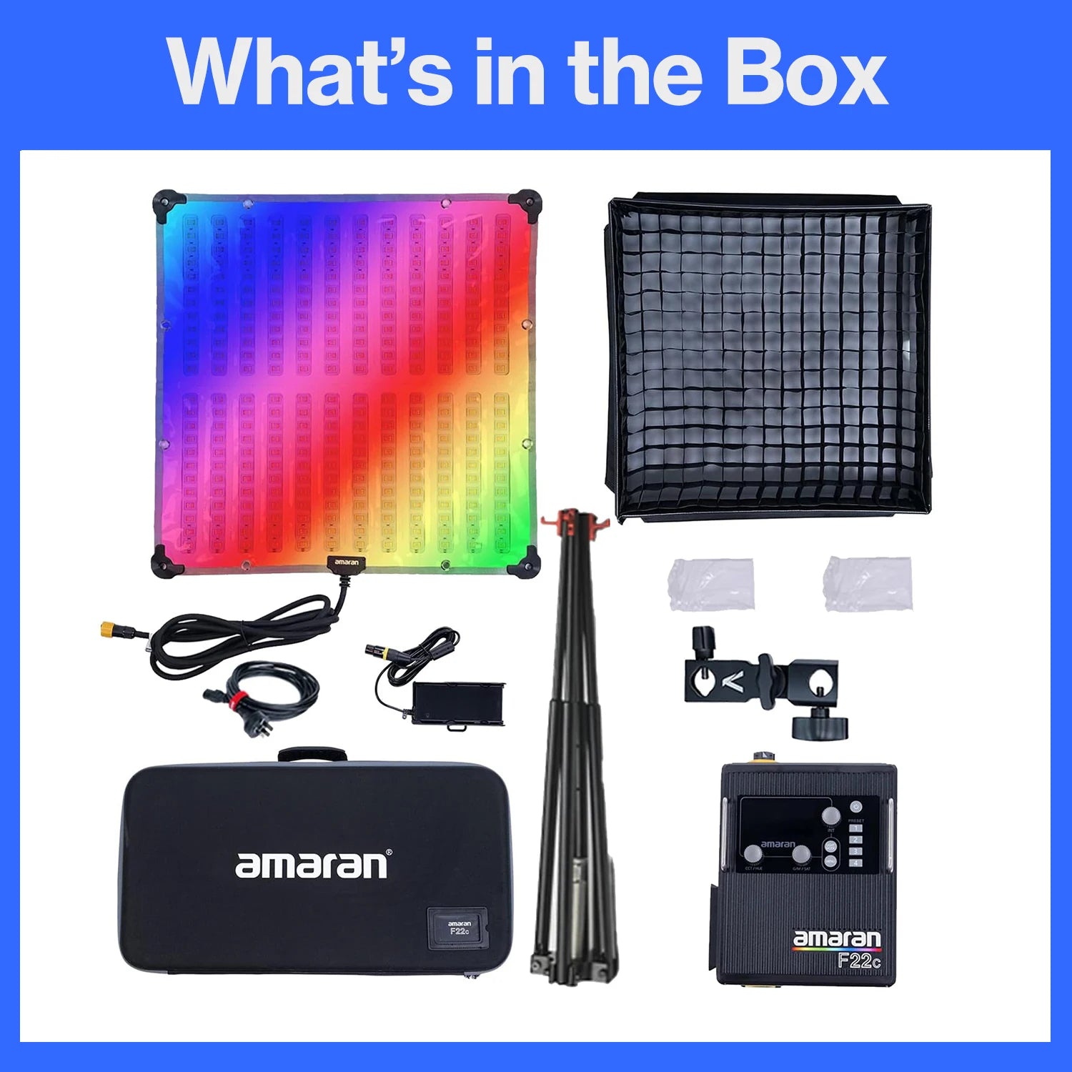 Amaran F22c RGBWW LED Video Light Mat 200W - Adjustable Color Temperature China Mainland Tidesmit