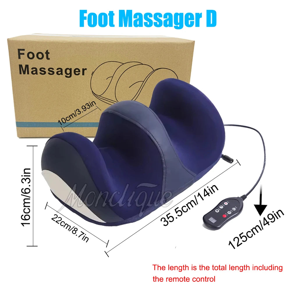 Electric Foot and Calf Massager with Heat Therapy & Compression - Tidesmit Relaxation Treatment Foot Massager D Tidesmit