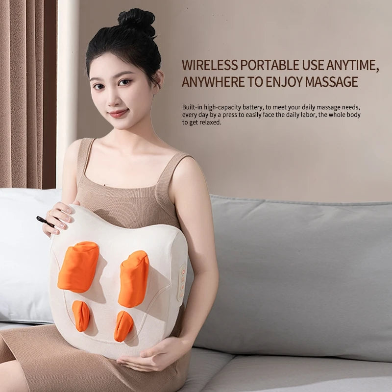 Electric Massager with Heat Therapy for Targeted Deep Tissue Muscle Relief Massage Cushion Tidesmit