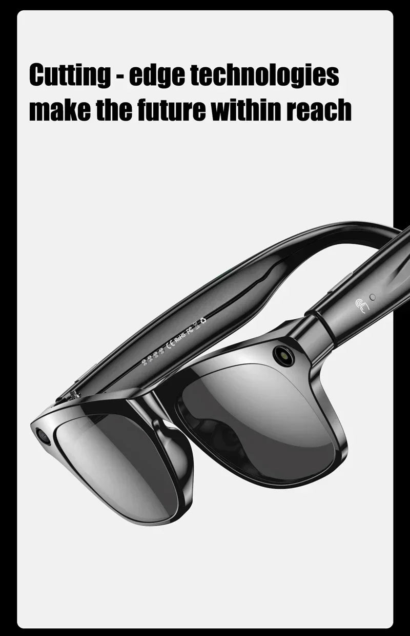 AI Smart Glasses with 8K Camera & Bluetooth Audio - Tidesmit Tidesmit