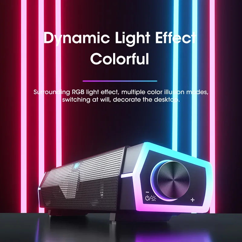 Computer Soundbar Bluetooth Speaker - 4D Surround Sound System Tidesmit