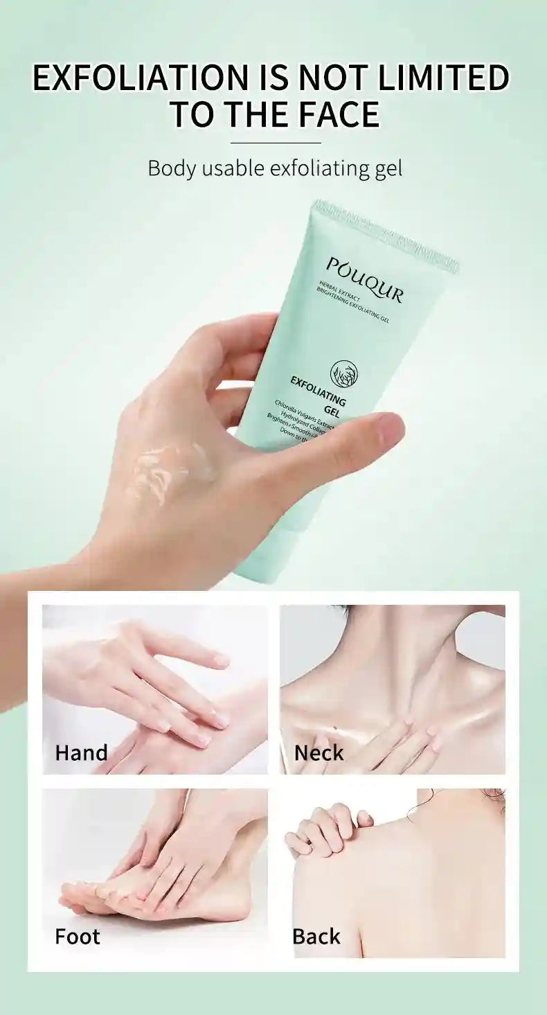 Herbal Exfoliating Gel Face Scrub: Natural Deep Cleansing Moisturizer Scrubs Treatments Tidesmit