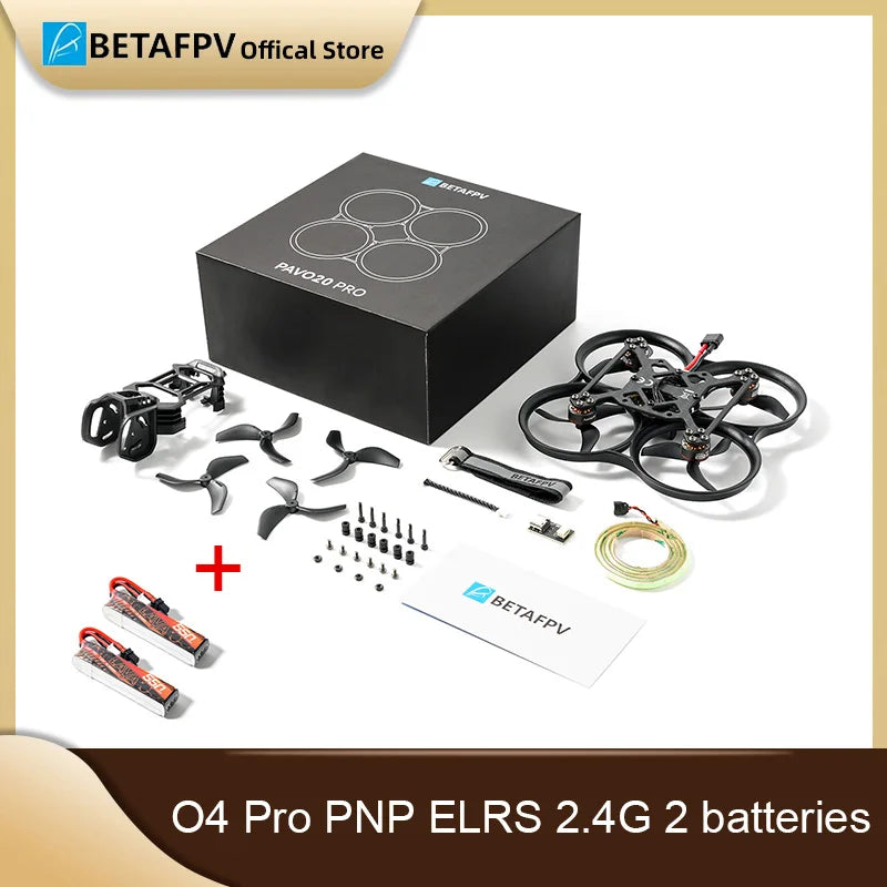 Pavo20 Brushless Whoop Quadcopter ELRS 2.4G - 4 Battery Flight Kit ELRS 2.4G 2 battery Tidesmit