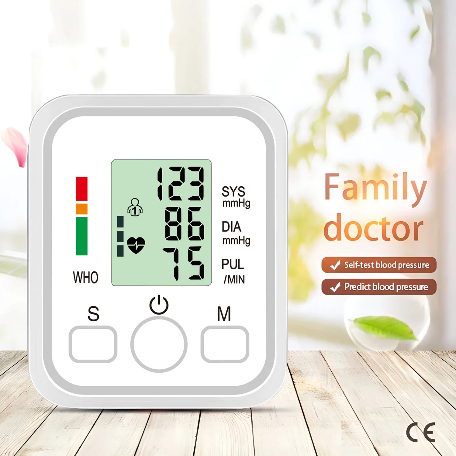 Home Arm Sphygmomanometer LCD Digital Sphygmomanometer Blood Pressure Monitor