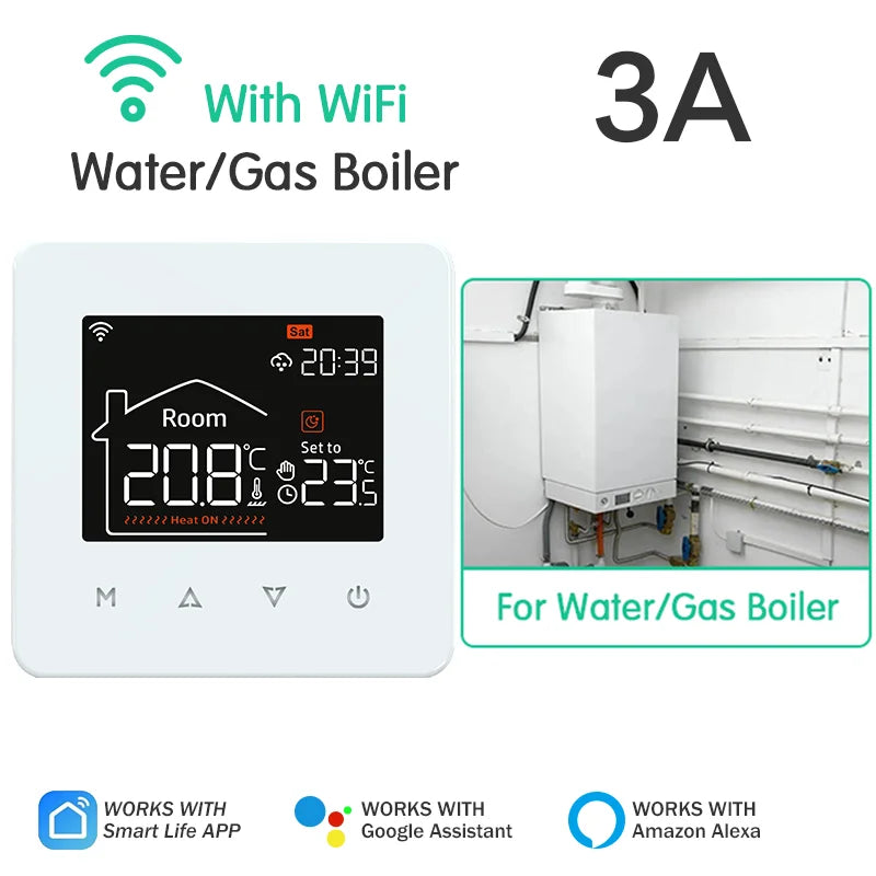 WiFi Smart Thermostat for Electric & Water Floor Heating | Tidesmit Water Gas Boiler 1 Tidesmit