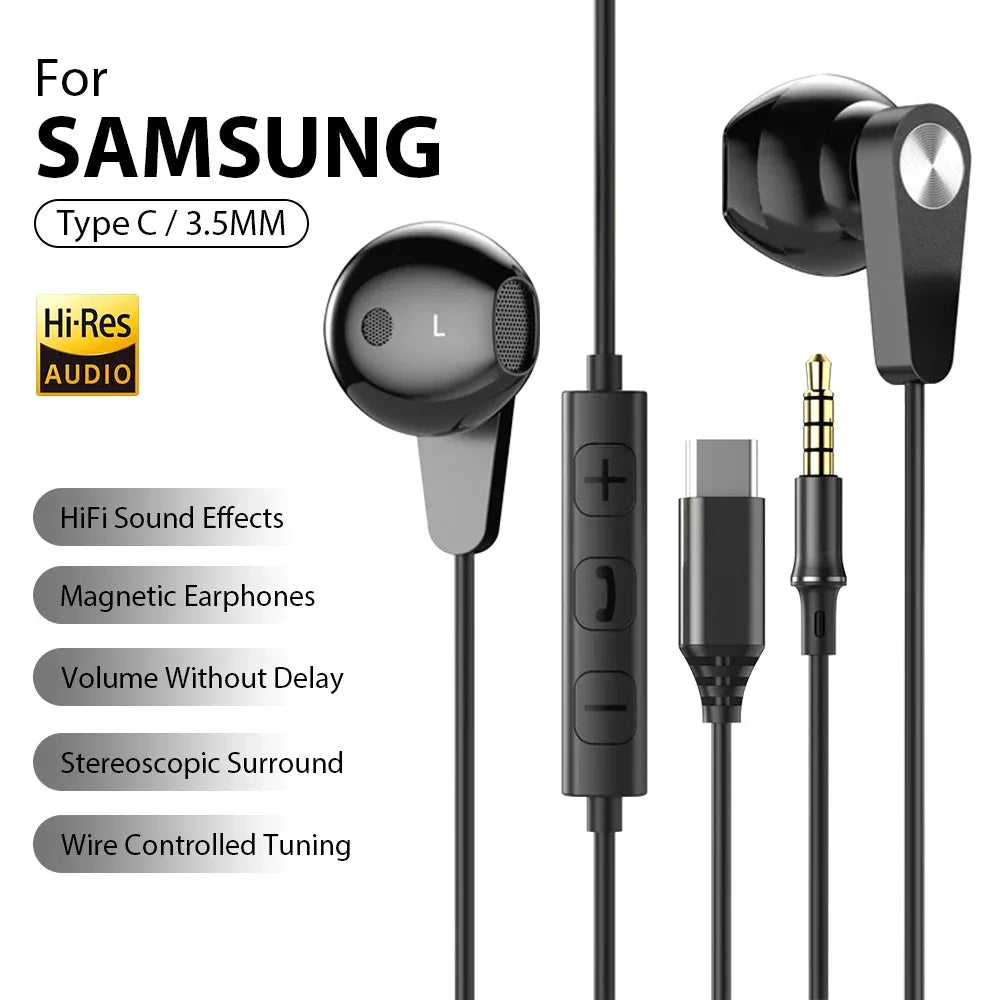 Wired USB-C Earbuds with Mic Noise Isolating HiFi Audio Tidesmit Tidesmit