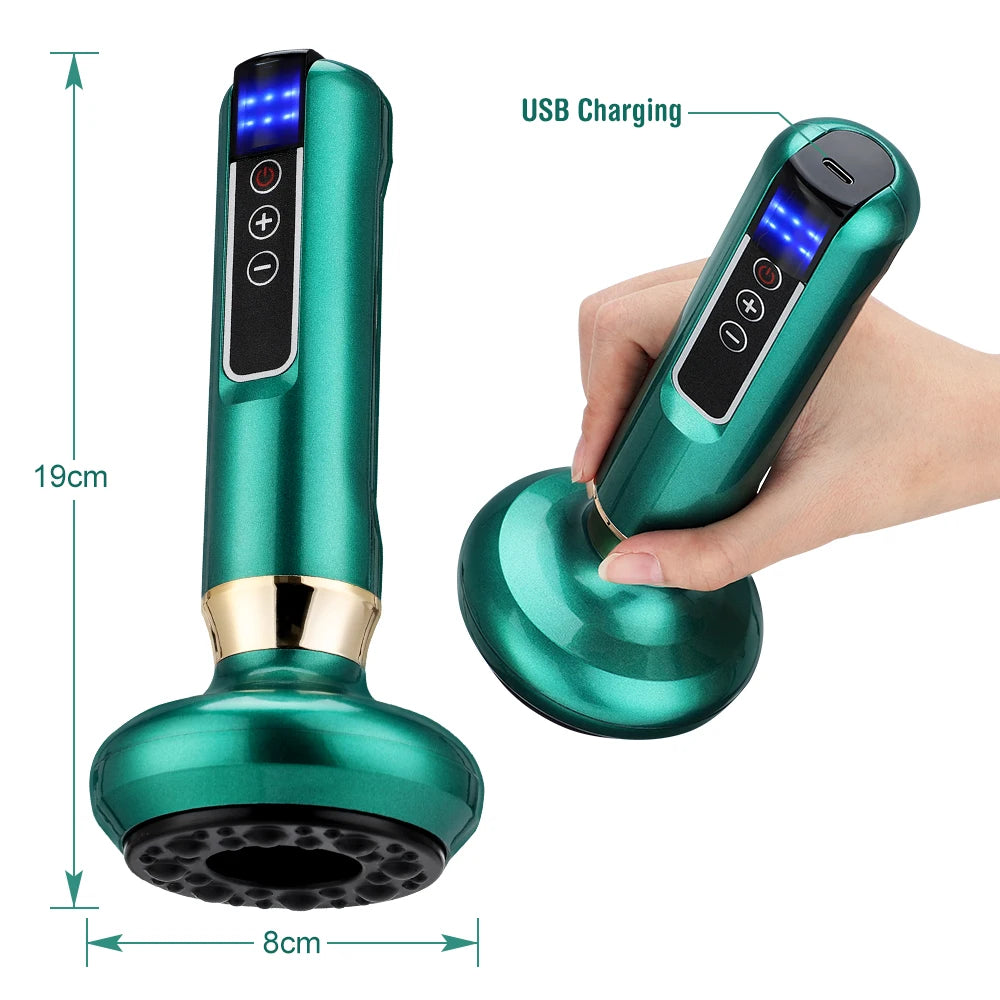 Electric Cupping Massager with Infrared Heat - 12 Gear Muscle Relief Body Shaping Massage Equipment Tidesmit