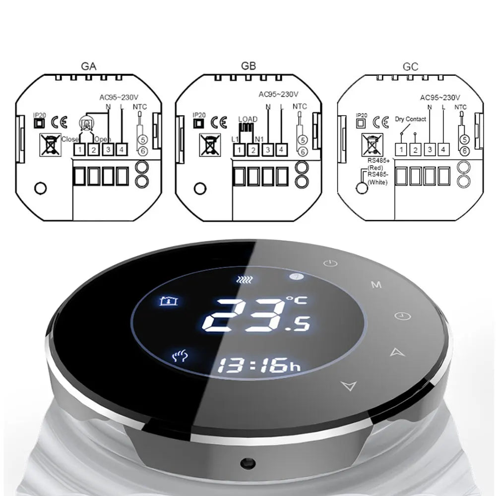 TUYA Smart Touch ZIGBEE&WIFI Thermostat LCD Screen Water Heating Electirc Floor Heating Water Gas Boiler Temperature Controller