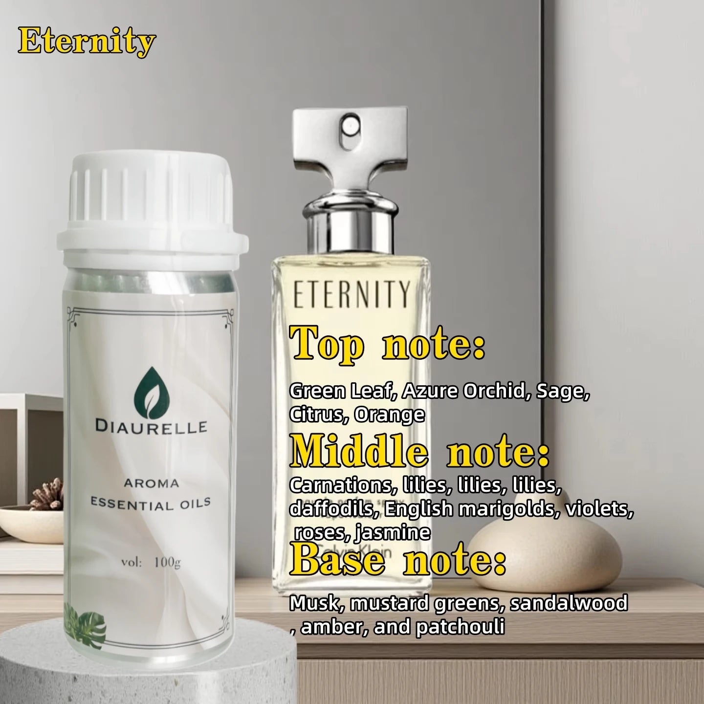 100ml Diaurelle Diffuser For Fragrance Oils Scent Hotel Premium Essential Oil for Aromatherapy Diffuser Waterless Diffuser Oil