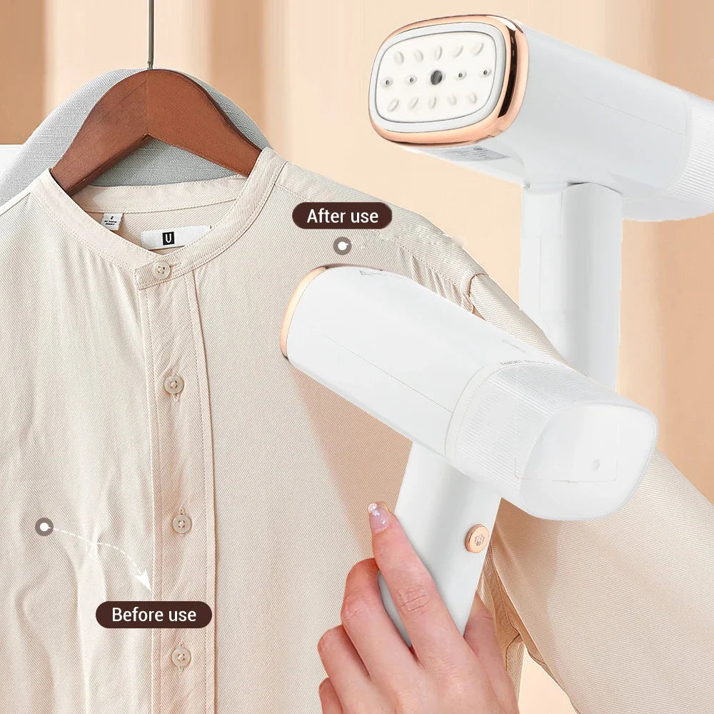 Tidesmit 1000W handheld garment steamer featuring a 130ml tank for fast, portable fabric ironing at home or travel