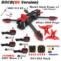 5 Inch FPV Racing Drone Kit - Carbon Fiber Frame 6S Performance D5CR 6S Version Tidesmit