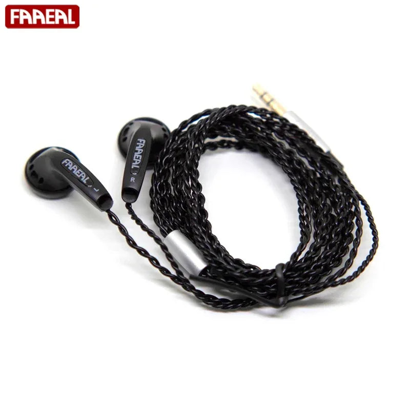 MX500 Wired Earbuds 64 Ohm High-Fidelity Audio By Tidesmit Black No Mic Tidesmit