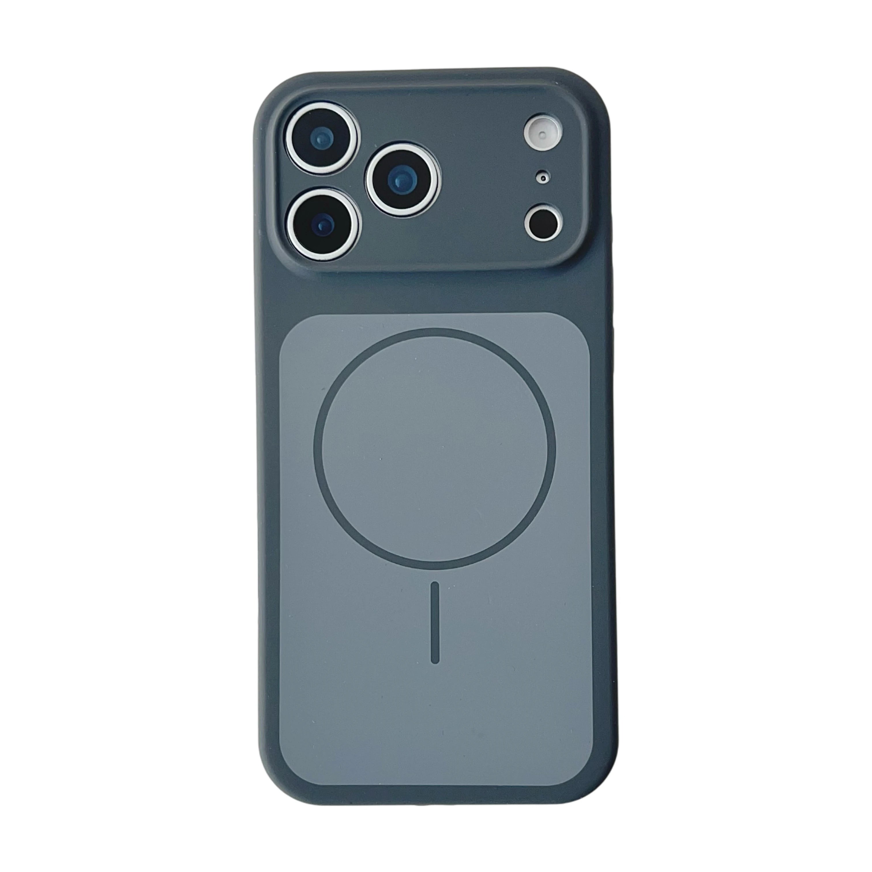 iPhone 17 Pro Max Magnetic Silicone Case - Shock-Absorbing Slim Cover Gray Tidesmit