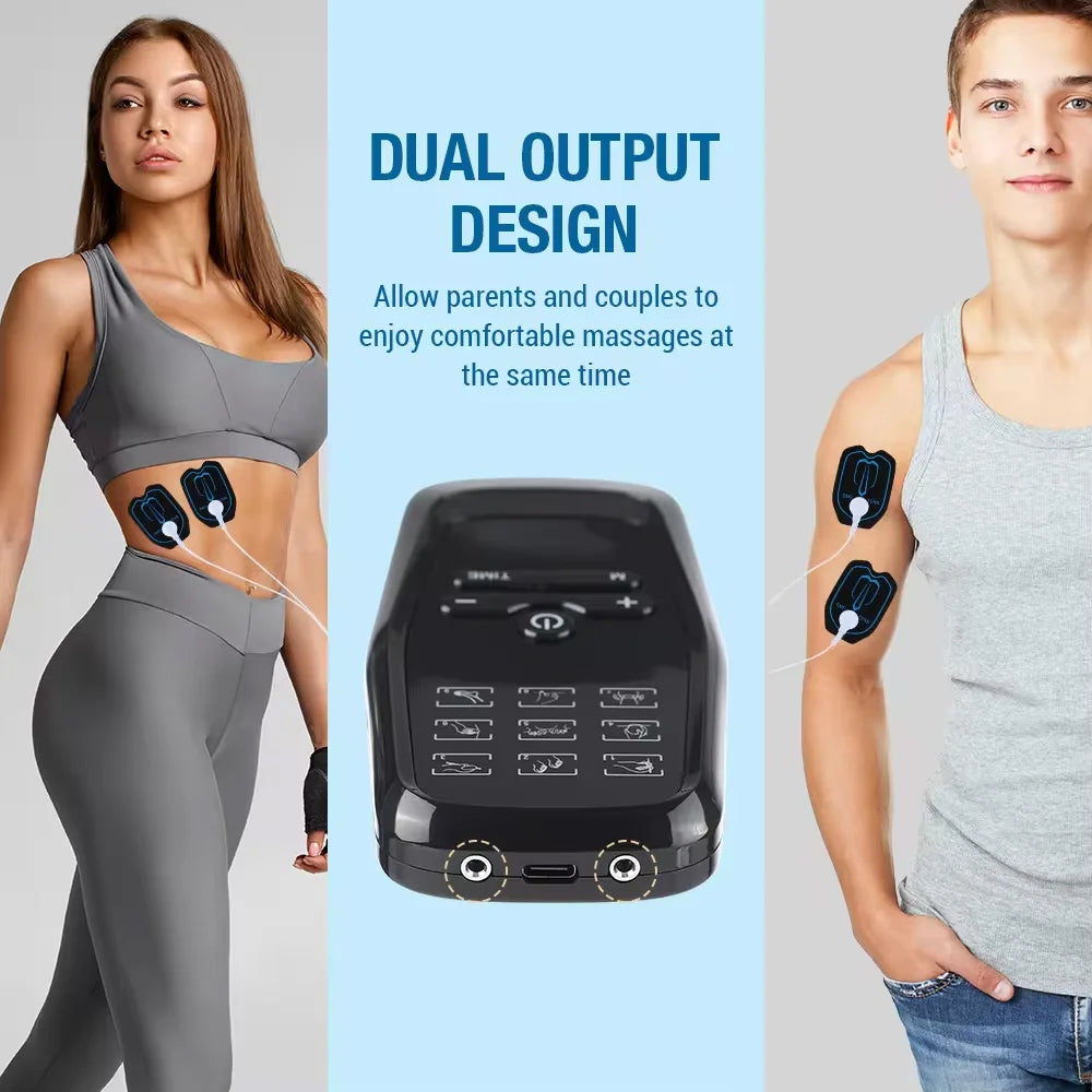 TENS Muscle Stimulator: Portable Electric Massager for Muscle Relief Body Shaping Massage Equipment Tidesmit