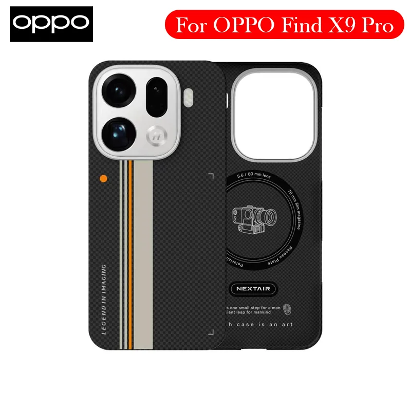 OPPO Find X9 Pro Case - Slim Carbon Fiber Military Grade Protection Tidesmit