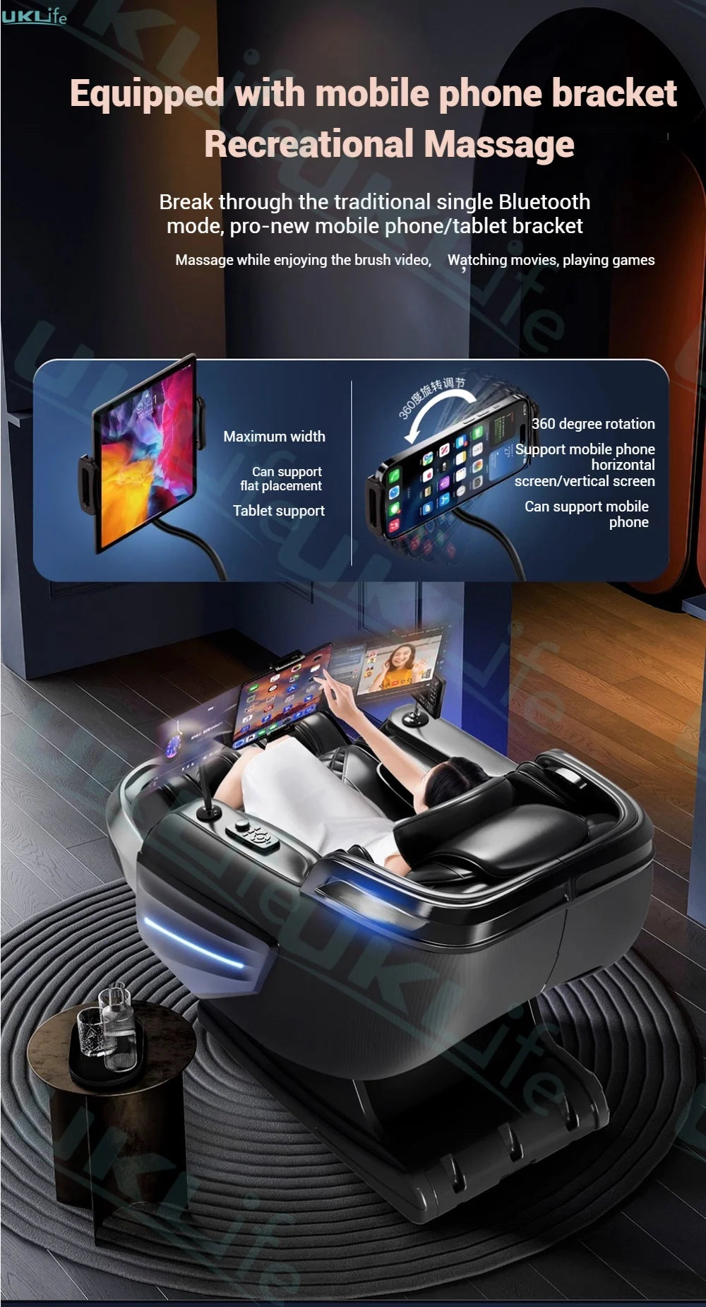 6D SL-Track Full Body Massage Chair - Deep Tissue Heat Therapy Body Shaping Massage Equipment Tidesmit