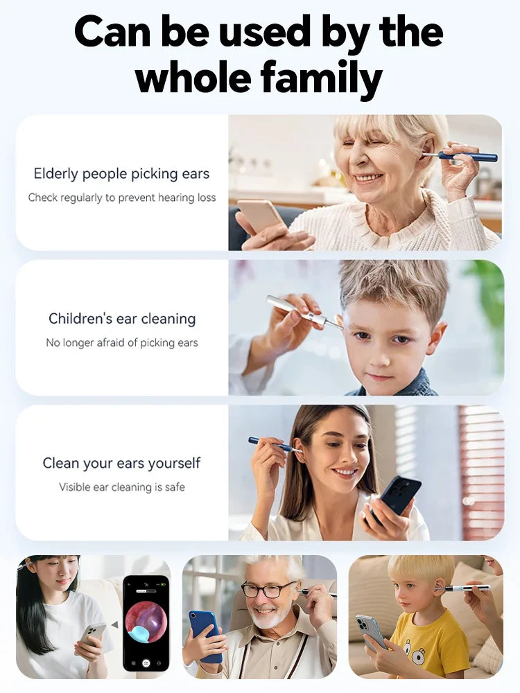 Digital Otoscope Ear Wax Removal Camera - HD Visual Lens - Tidesmit Relaxation Treatment Tidesmit