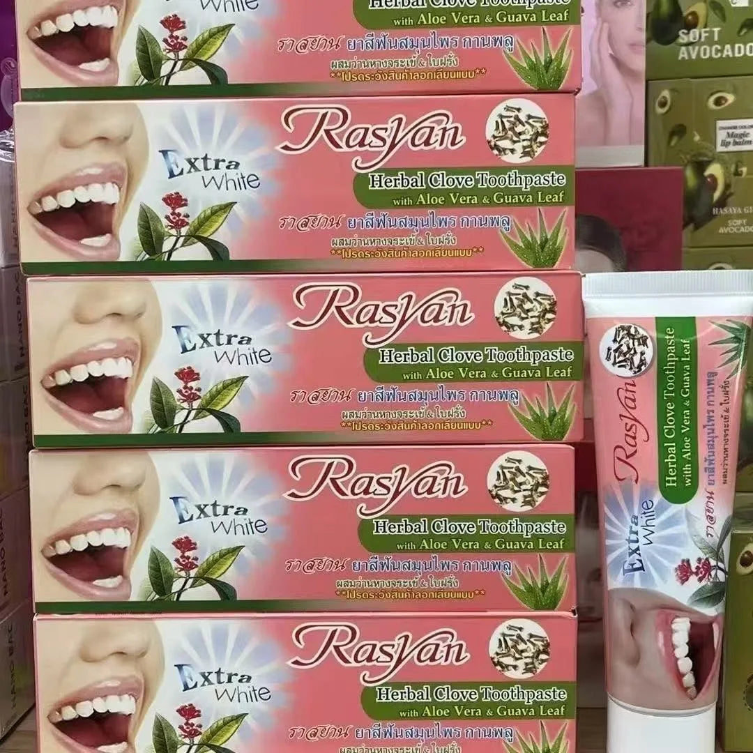 Tidesmit Rasyan herbal clove toothpaste for teeth whitening, tartar removal, and fresh breath protection