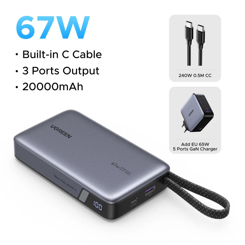145W 20000mAh Laptop Power Bank with PD Fast Charging - Tidesmit Add 65W EU Charger China Mainland Tidesmit