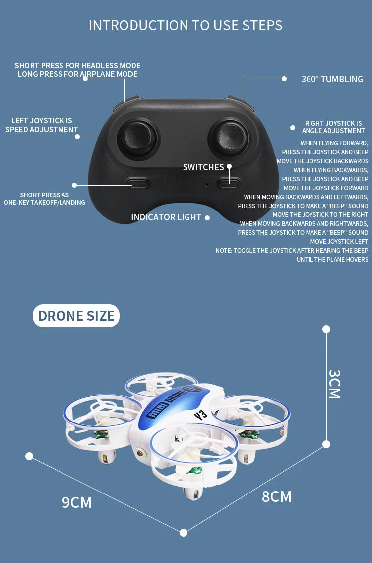 RC UFO Drone with Obstacle Avoidance and LED Lights - Tidesmit Tidesmit