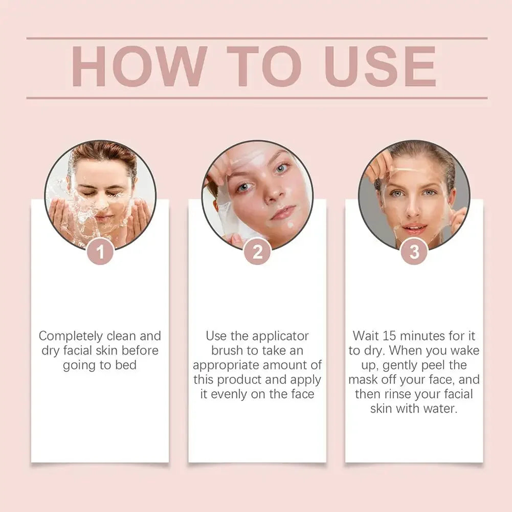 Tidesmit Collagen Overnight Wrapping Peel Off Facial Mask for deep hydration and night care skin rejuvenation 75ml