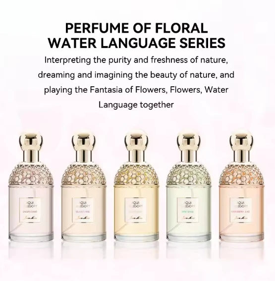 Aqua Allegory 100ml EDT perfume collection. Floral, rose, mint, cherry scents in iconic gold honeycomb round bottles.