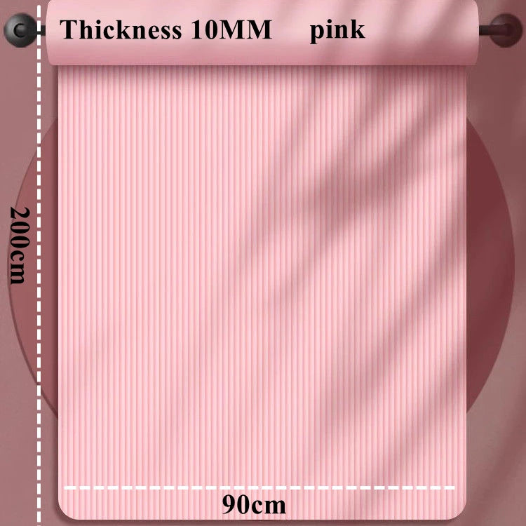 Thick 10mm 200x90cm Anti-slip Sport Fitness Mat  Yoga Mats Blanket  Exercise Yoga Pilate Gymnastics Mat Fitness Equipment Floor